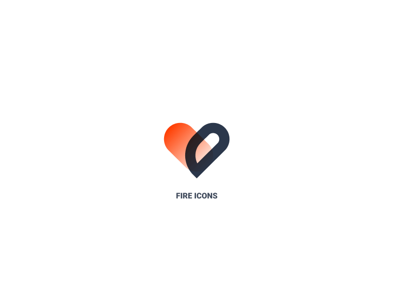 Fire Icon Set abstract design flat icons illustration logo mobile modern simple website