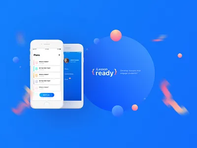 iLessonReady App animation app clean design education mobile motion planner presentation ui ux