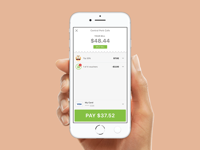 Zapper voucher celebration framer mobile mobile payments pay prototype voucher voucher celebration zapper