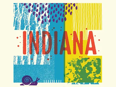 We're Coming to Indiana! bugs illustration indiana indianapolis insects lettering nature snail textures type