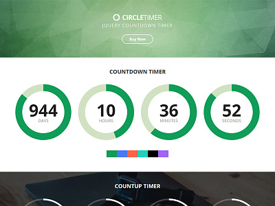 CircleTimer - jQuery Countdown Timer athenastudio callback circle circletimer circular countdown countup jquery multicolor plugin responsive timer
