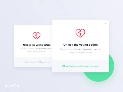 📸 Shuttout – Modals clean flat icon modal popup shuttout ui verification web