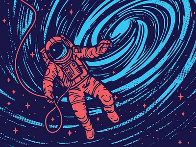 Digable Planets astronaut beer craft design galaxy handmade illustration planet space stars