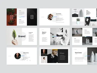 PORTAL showcase brand layout logo minimalistic modern presentation shape slide typography