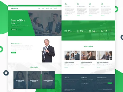 Landing page of Cellowae attorney attorneys law laws lawyer service simple ui ux