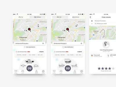 gg - On demand Transportation Service delivery app on demand transportation service order car order taxi taxi app
