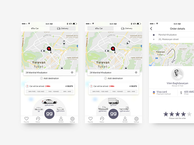 gg - On demand Transportation Service delivery app on demand transportation service order car order taxi taxi app