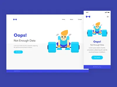 404 (Not Enough Data) 404 data error illustration onboarding oops website