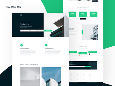 Real Estate - Landing Page Freebie | Day 145/365 - Project365 architecture freebie freebie friday landing page landingpage minimal project365 sketch sketch freebie