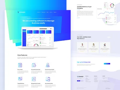 Saas Software Landing app landing saas software