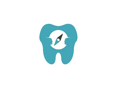 Compass Dental brand clean icon logo logo design minimal