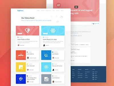 BigBinary Videos app applications bigbinary design flat ruby typography ui ux video vlockn web web development