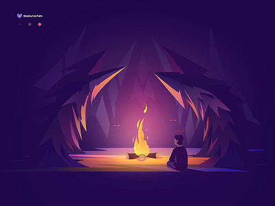 Silent Forest dark fire forest illustration silent ui