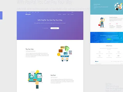 PayPal landing page redesign app bootstrap css design html landing paypal software startup template thesaas webapp