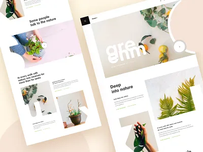 Deep Into Nature color creative design gradient green nature type typography ui ux