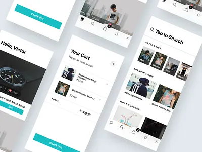 Stash App app minimal mobile shopping ui ui design uiux