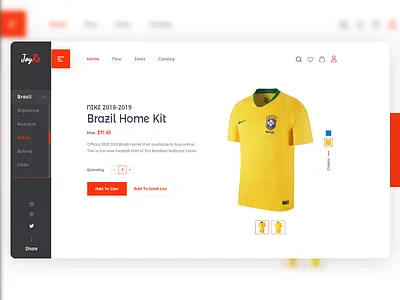 E-Commerce Landing Page design e commerce fashion. shop fifa 2018 landing page product ui ux website wishlist
