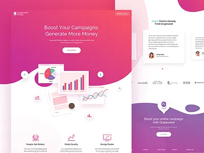 Grapeseed landing clean design home page interface design landing page minimal ui ui design ux web web design website