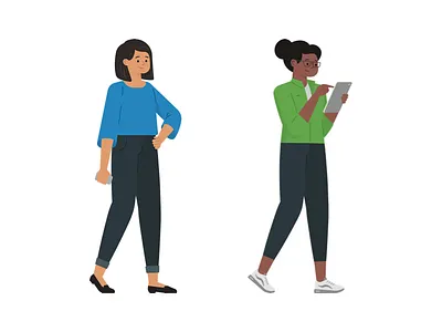 Female Characters character female graphic happy health illustration insurance physio vector