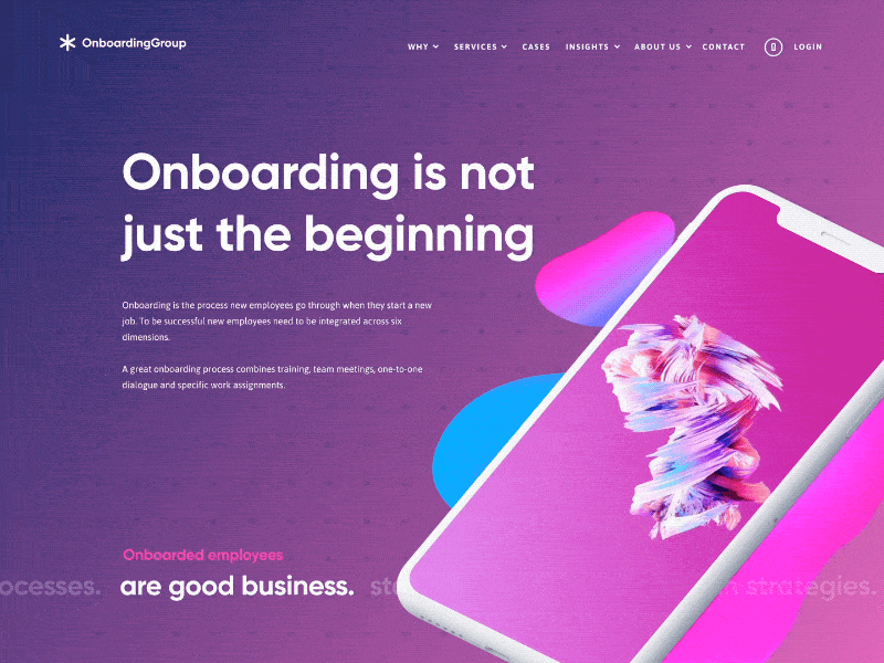 OnBoarding Rebound animated gif desktop gif gradient iphone landingpage onboarding organic ui ux web website