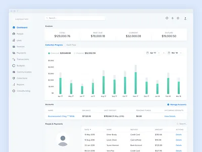Dashboard - Finance web application analytics app crm dashboard finance interface management ui ux web