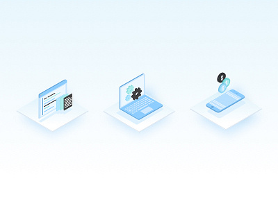 ✨ Landing Page-Illustrations set bitcoin blockchain crypto currency design illustration isometric landing network web website