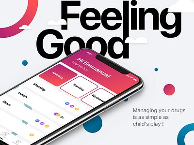 Project 2 : Pill box designer mobile app ui design ux design