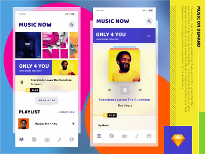 Music Player sketch ui ux