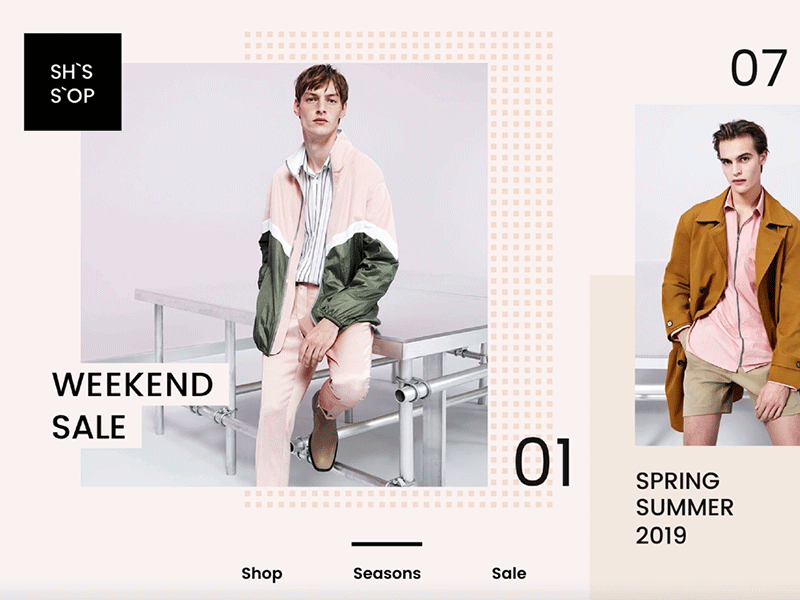 Lookbook animation banner design principle ui ux web website