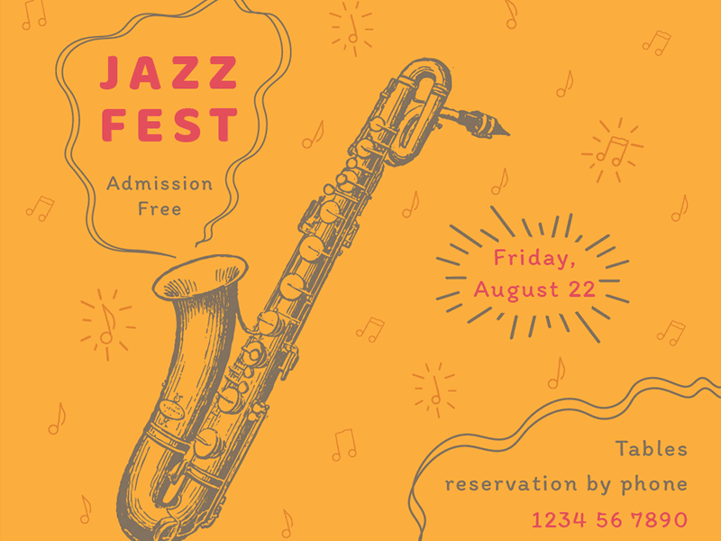 Jazz Festival | Modern and Creative Templates Suite banner editable flyer poster print promo social media