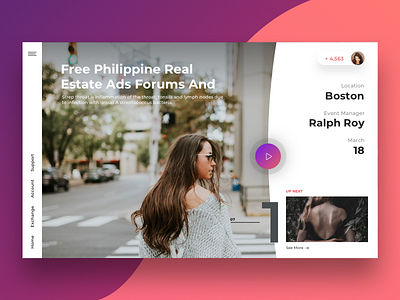 Fashion Portal - Exploration fashion gradient landing page portal sketch ui ux