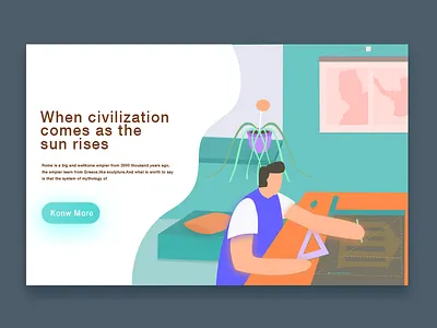 Webpage illustrations - students of dayu app dayu gif ios iphone music photoshop principle sketch ui
