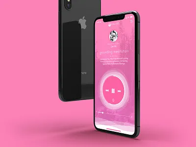 Bringing It Down A Notch brand identity branding identity logo mark meditation mom mother nourish pebble pink symbol