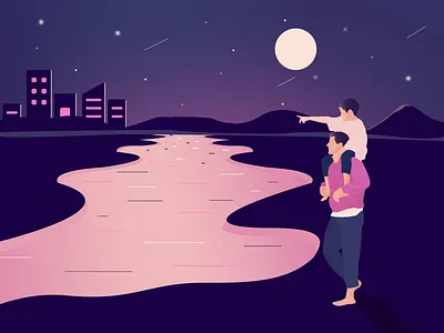 Father's day illustration adobe beach code design designer graphic illustration illustrator photoshop pink texture