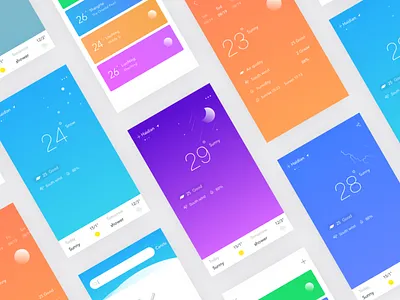 Weather app #20/100 color concert gradient ui ux weather
