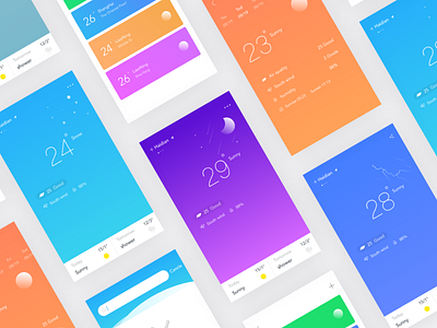 Weather app #20/100 color concert gradient ui ux weather