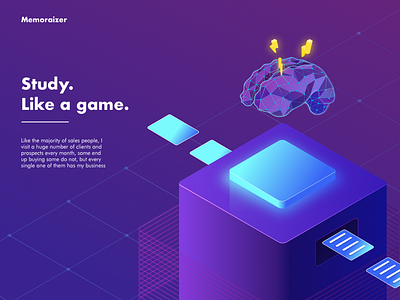 Landing Page brain isometric landing page