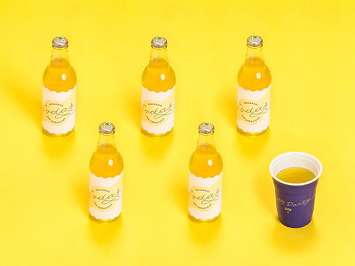 Sodas drink packaging product photography sodas softdrink tropical typography yellow