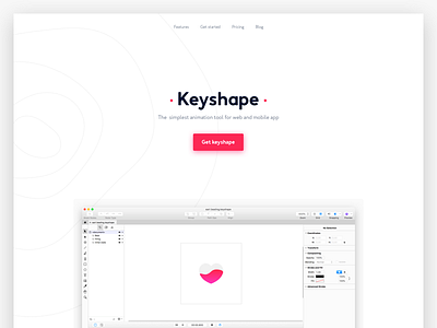 Keyshape landing keyshape landing modern pink tool ui ux