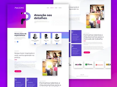 About us clean colorful course creative gradient homepage landing landinpage ui ux web website