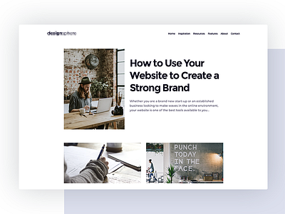 Design Blog Concept blog concept design landing news sketch ui ux web website wordpress xd