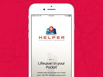 Helper app branding emergency gamification help medical security uiux