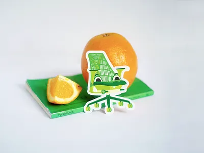 Marston Gator Chair Sticker Design alligator blue chair gator green herman miller library orange photo