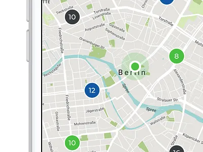 Cluster map view cluster iphone8 map ui view