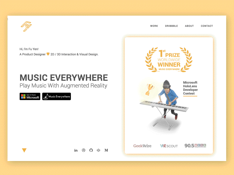 Personal Website 3d animation css html ixd portfolio ui visual web