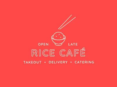 Rice Café Lockup bsds cafe indiana off white red rice thunderdome typography