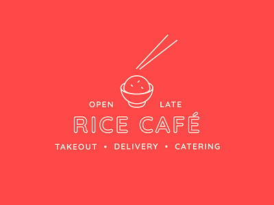 Rice Café Lockup bsds cafe indiana off white red rice thunderdome typography