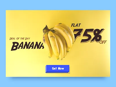 Special Offer 3d banana cart dailyui fruits minion offer pricing ui yellow