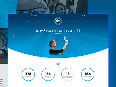 Webdesign „When it depends on the detail..“ blue car detail factory industry light modern webdesign