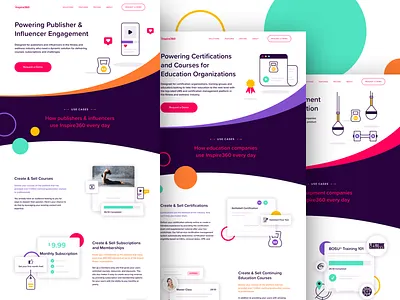 Product Pages feature fitness icons illustration landing page oregon product page single page site website